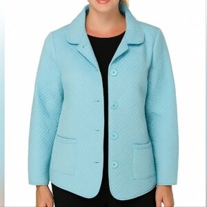 Croft & Borrow barn coat light blue quilted jacket Women's size large